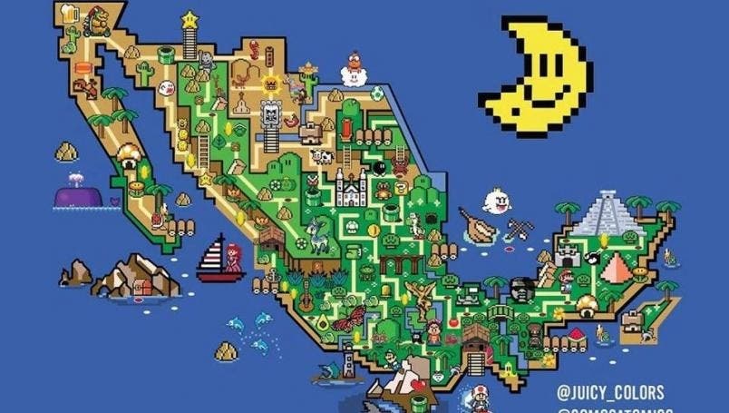 Entérate: Convierte mapa de México en el mundo de ‘Super Mario World’
