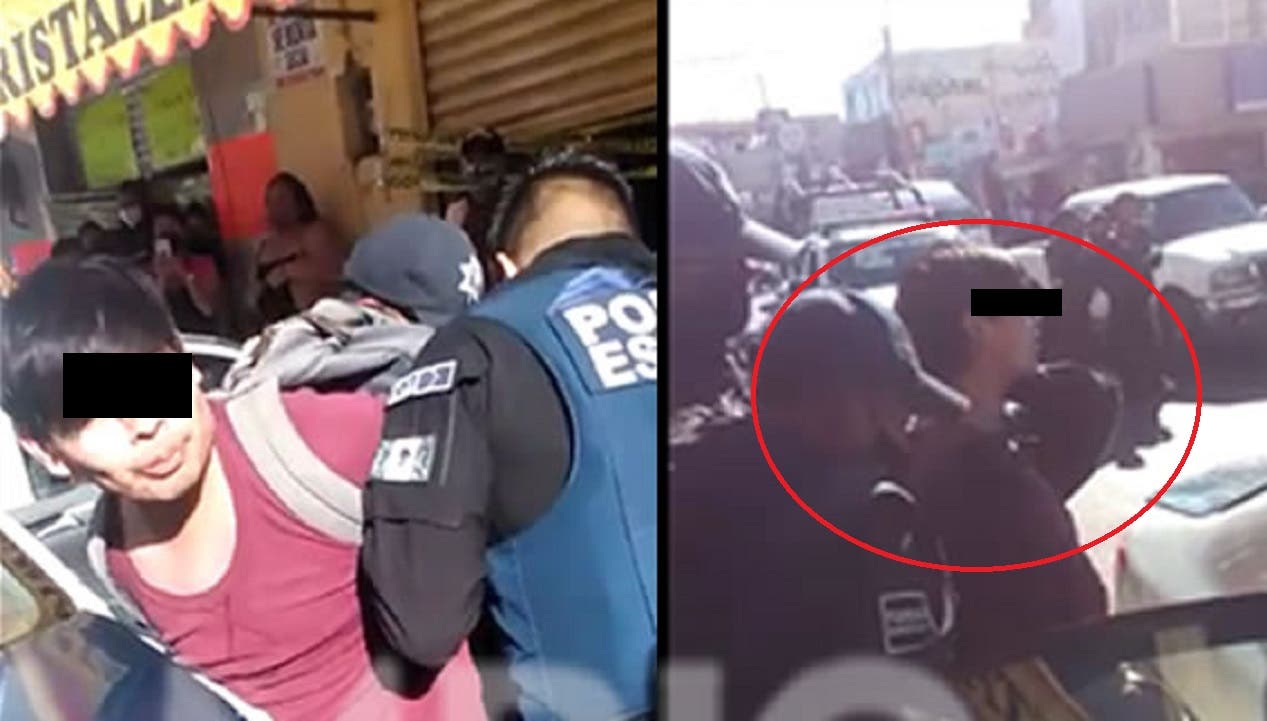 Video: Policías detienen a joven poblano por uno usar cubrebocas