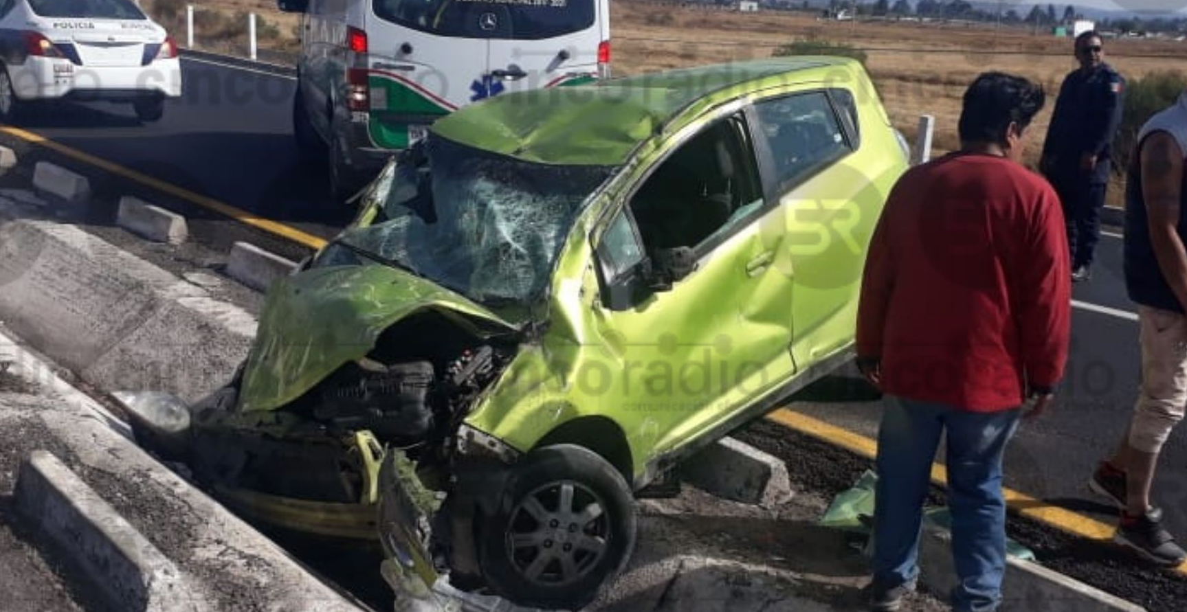 REPORTE Un lesionado tras fuerte accidente en la Tlaxcala-San Martín