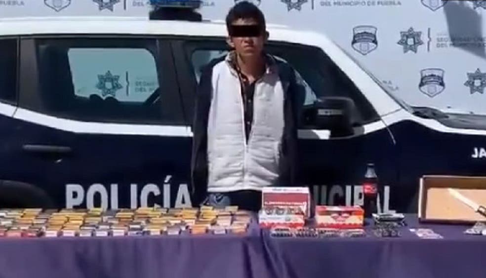 Detienen a “El Pinocho” multiasaltante de Oxxos en Puebla