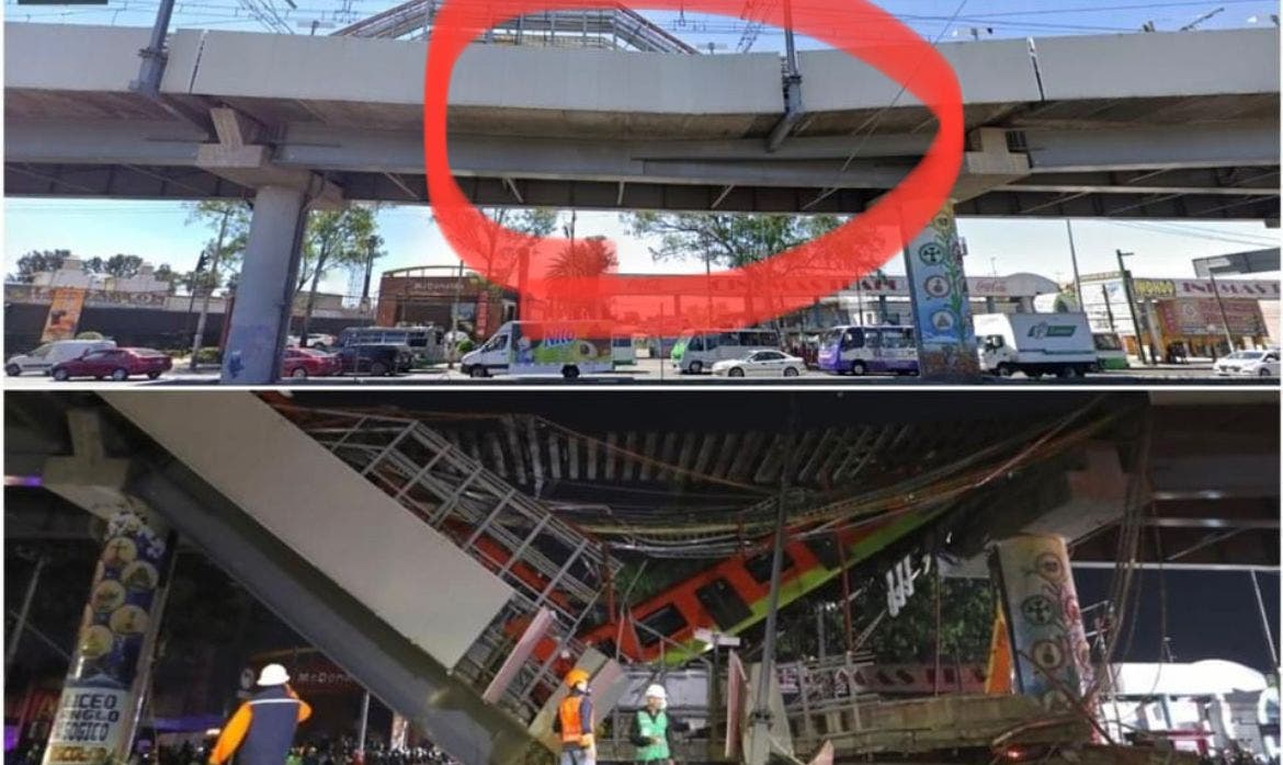 Antes y después: así lucía la zona del tramo colapsado de La Línea 12 del Metro