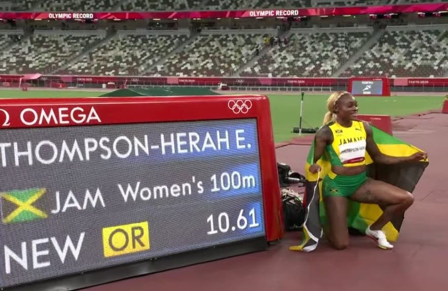 #Tokio2020 Elaine Thompson-Herah gana medalla de oro en 100 metro planos; impone récord olímpico