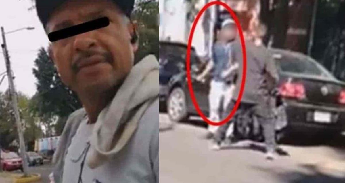 VIDEO: Exhiben a Franelero amenazando a automovilista con un machete