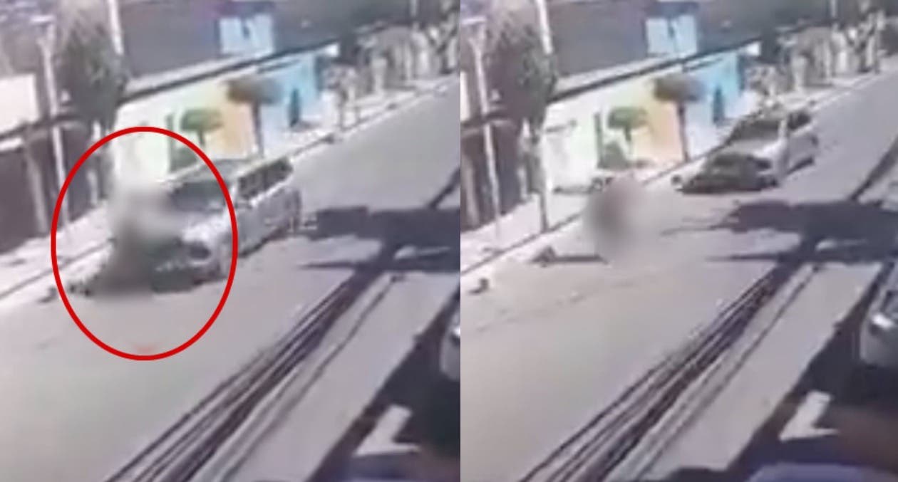 FUERTE VIDEO: Conductor atropella a parejita de novios en Iztacalco; los embistió de manera directa