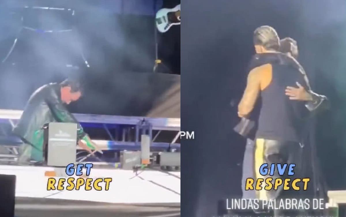 VIDEO: Marc Anthony se arrodilla ante Maluma durante concierto