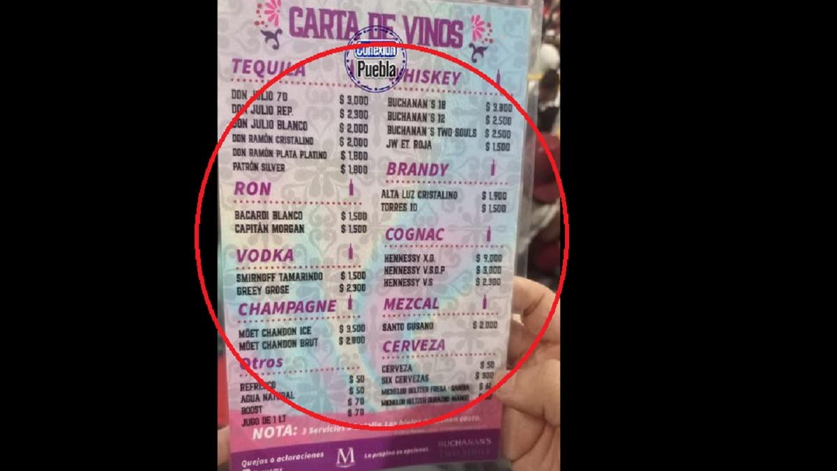 QUE El Alcohol en el Palenque de Puebla cuesta hasta 9 mil pesos