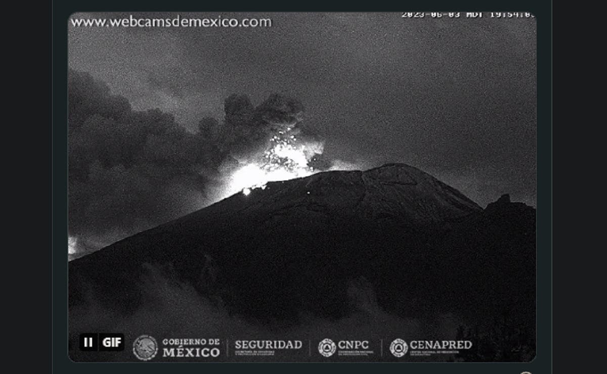 VIDEO: Popocatépetl registra fuerte explosión esta noche