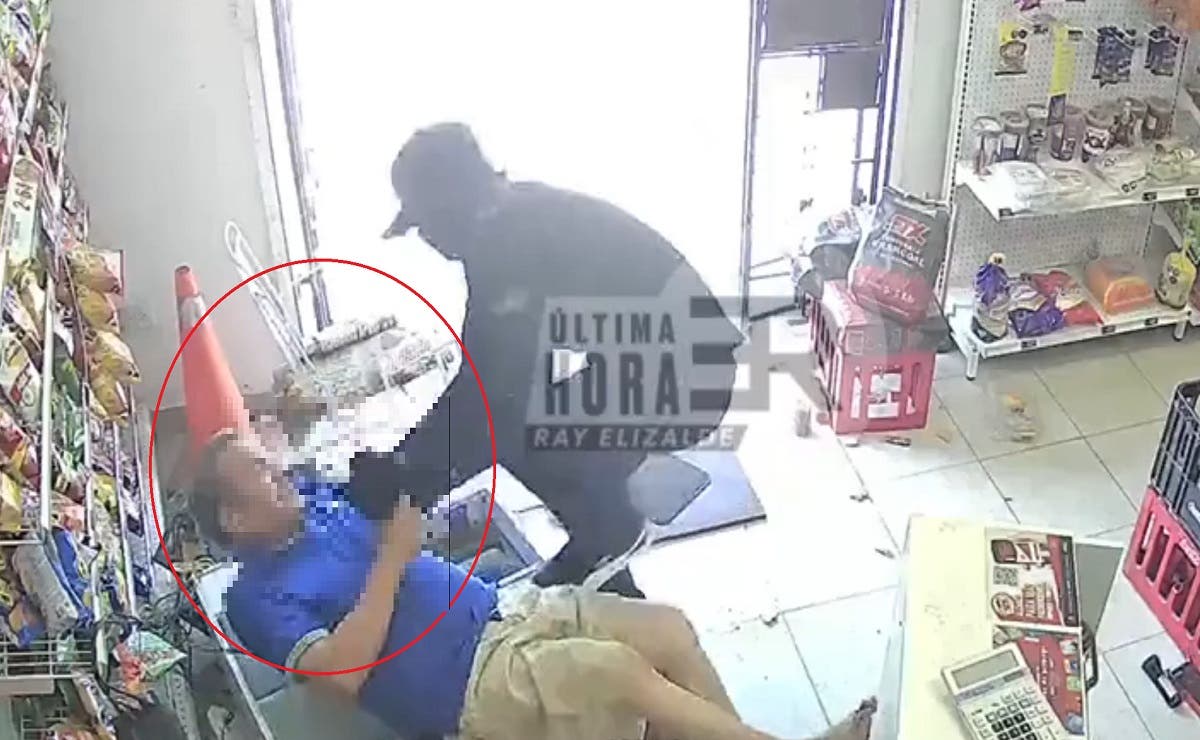 FUERTE VIDEO: Abuelito que atendía tienda de cervezas es brutalmente golpeado por asaltante