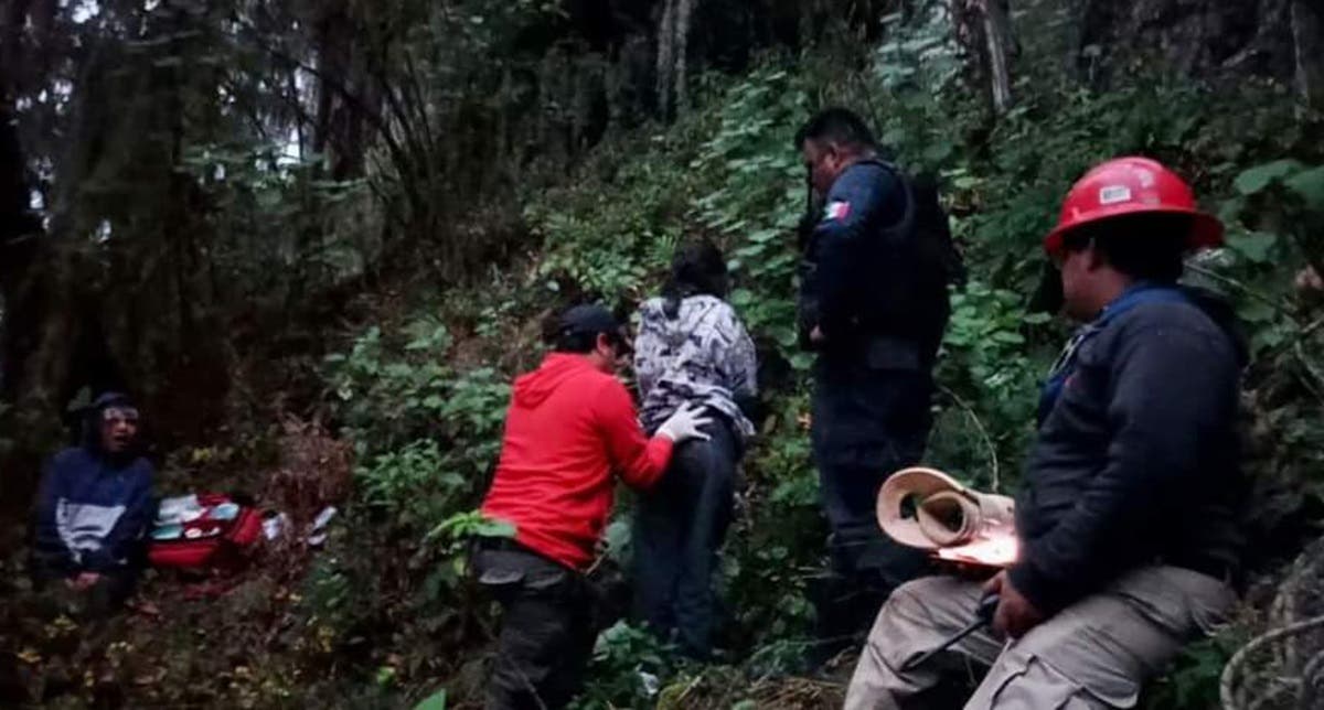 ¡Rescate Milagroso! Tres Niños Sufren Caida en Barranca Jilgueros en Zacatlán
