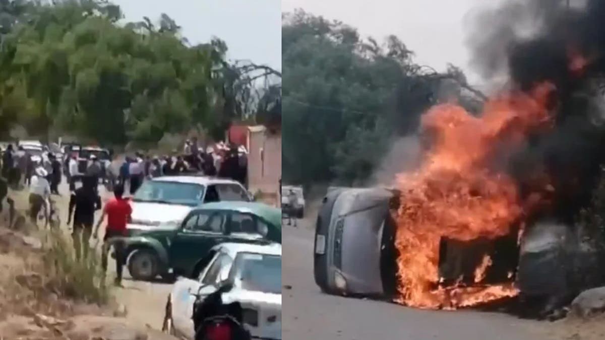 ¡Caos en Teotlalcingo! Policías frustran linchamiento y pobladores incendian camioneta