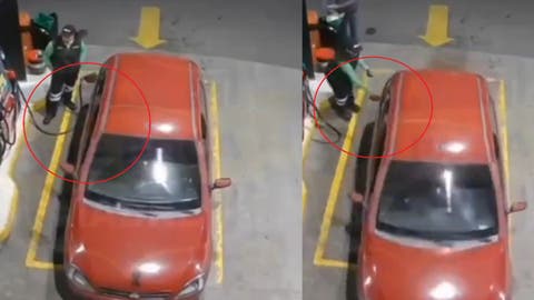 ¡Buscan a poblano que huyó sin pagar gasolina en estación de Cuautlancingo!