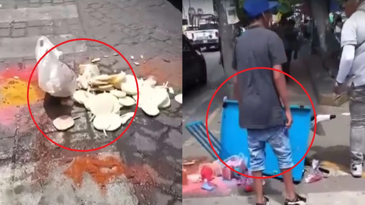 ¡Indignación en Tehuacán! Funcionario destroza carrito de jicaletas de un vendedor ambulante