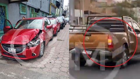 ¡Caos en Forjadores! Camioneta choca auto estacionado y luego huye impactando una ruta