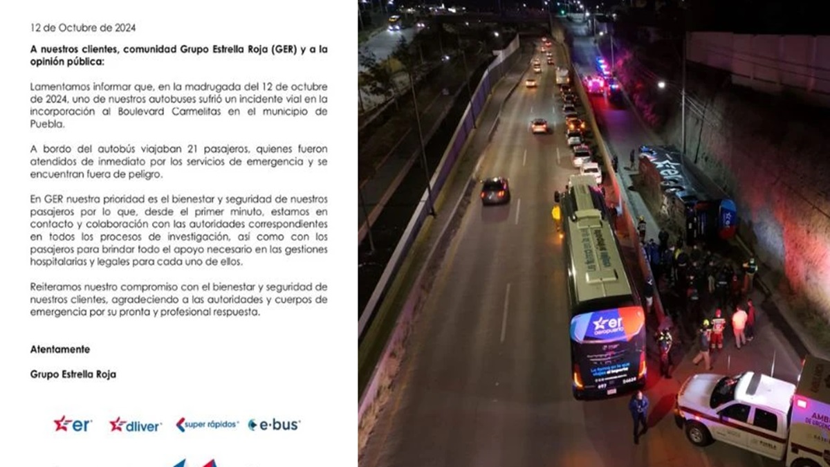Estrella Roja confirma 21 heridos tras volcadura en el Periférico; Todos fuera de peligro