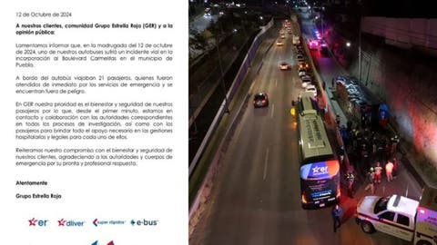 Estrella Roja confirma 21 heridos tras volcadura en el Periférico; Todos fuera de peligro
