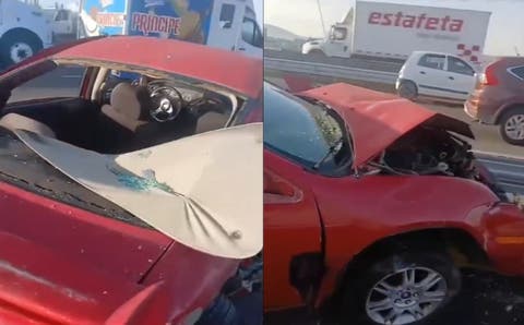 ¡Impactante choque en la México-Puebla! Conductor huye y abandona su auto en la lateral del puente Xonacatepec