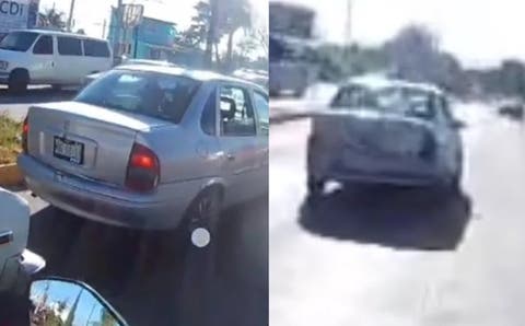 ¡Cuidado en la carretera! Captan a presuntos montachoques en la federal a Tehuacán (VIDEO)