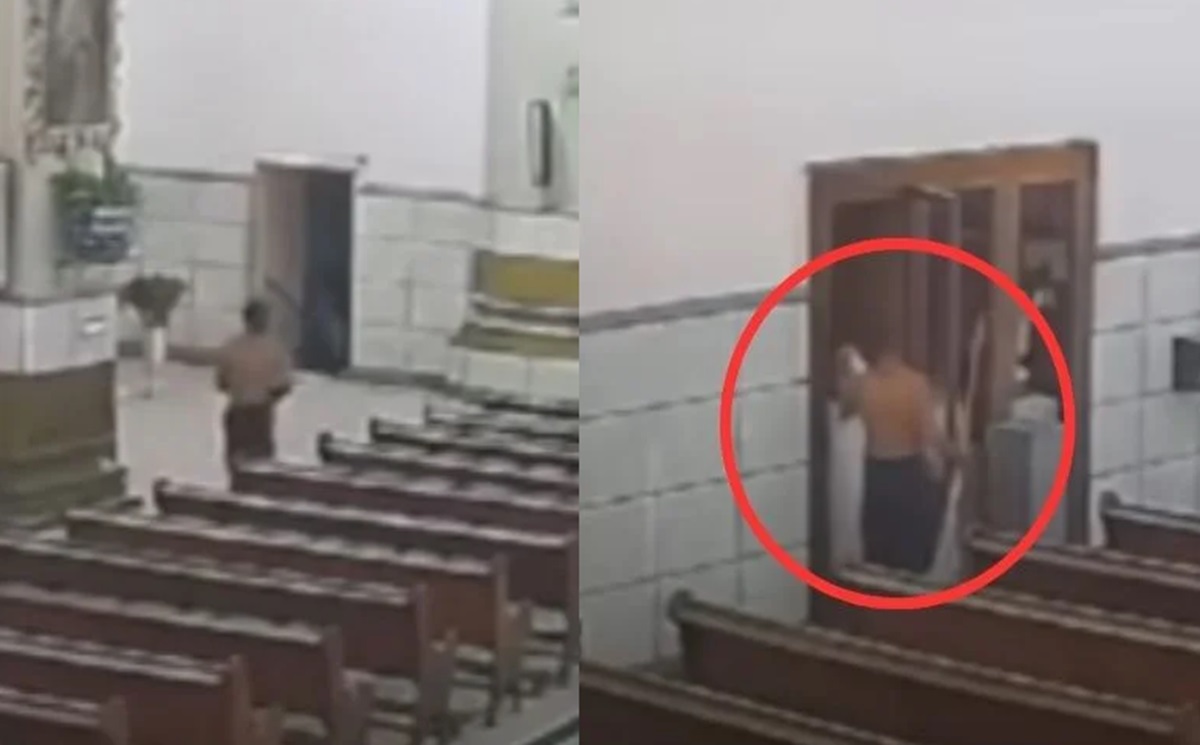 ¡Sin miedo a Dios! Hombre roba en iglesia del Centro Histórico de Puebla (VIDEO)