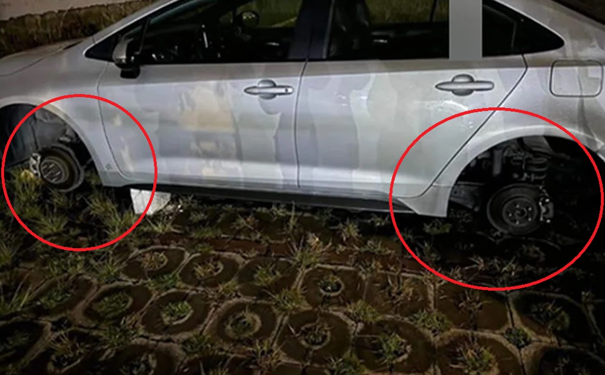 ¡Indignante! Roban las cuatro llantas de auto de estudiante dentro de la UPAEP