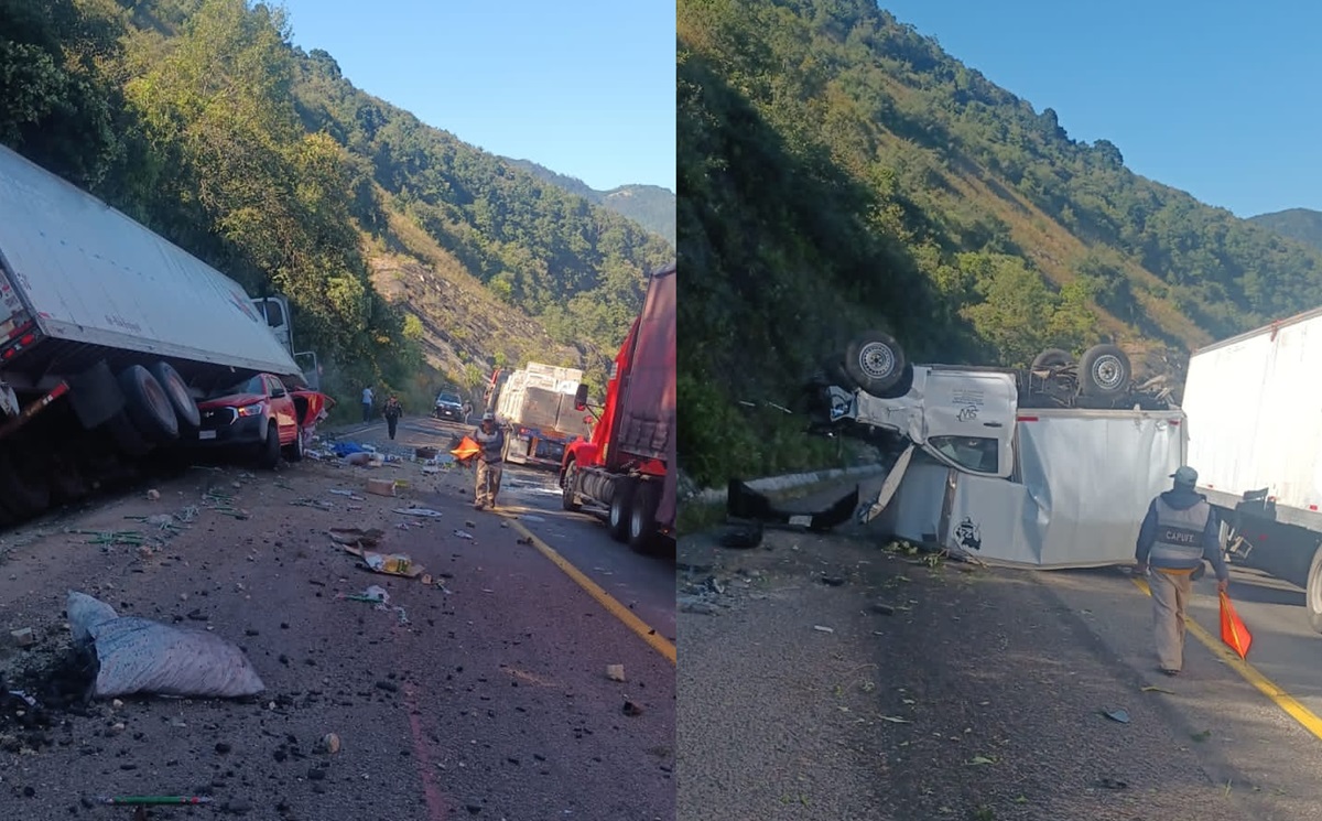 ¡Caos en la autopista! 🚨 Choque múltiple en la Puebla-Orizaba paraliza el tránsito a la altura de Cumbres de Maltrata