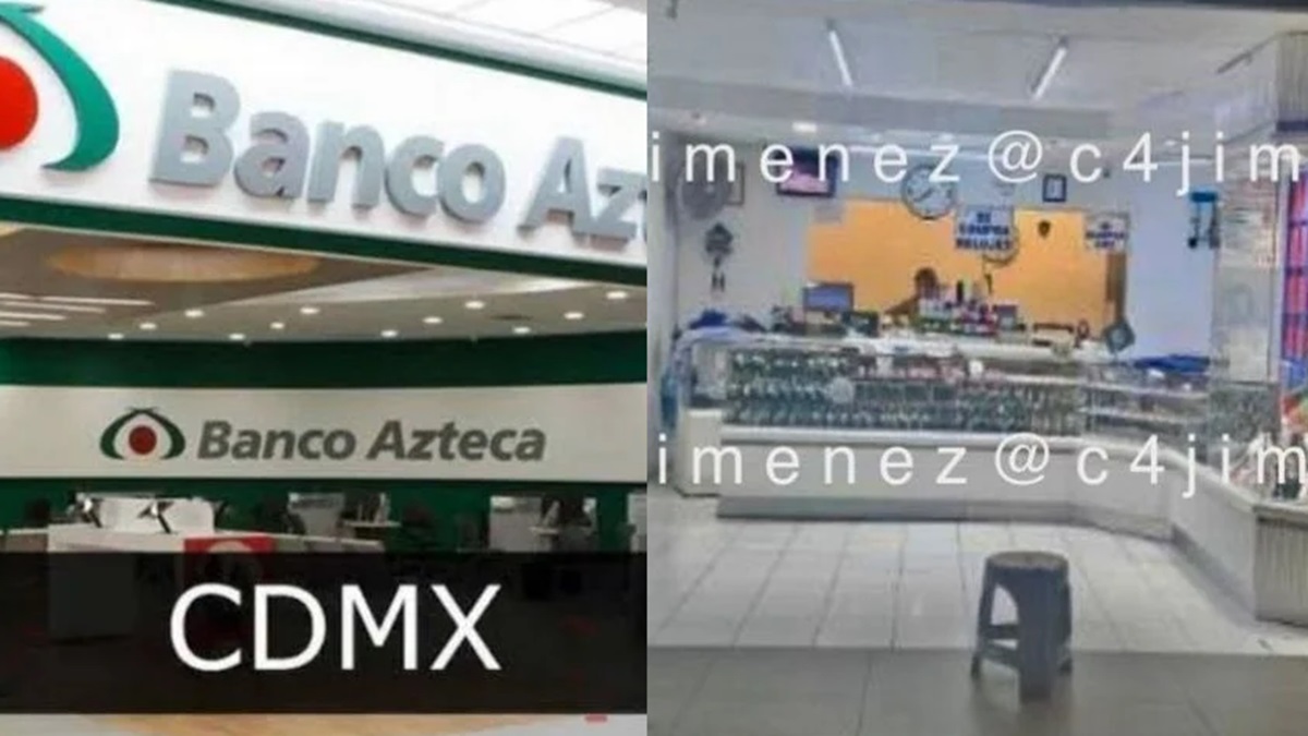 Hombre disfrazado calavera asalta joyería y Banco Azteca