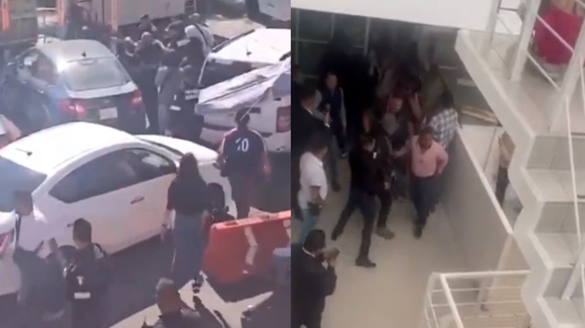 ¡Caos! Policías municipales y estatales protagonizan pelea campal (VIDEO)