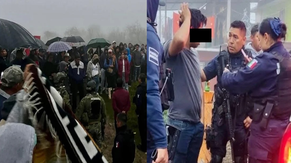 ¡Tensión en Puebla! Turba intenta linchar a presunto ladrón; Marina interviene