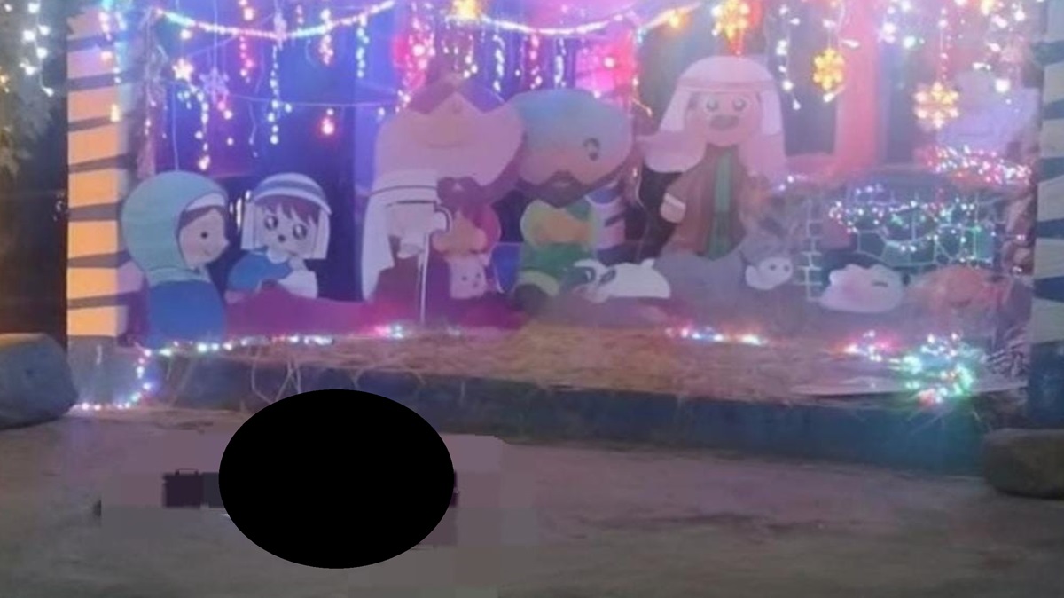 Terror en Puebla: Hallan cuerpo desmembrado con mensaje amenazante en nacimiento navideño FUERTE FOTO