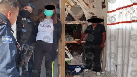 ¡Robo frustrado! Cuatro robacasas son detenidos mientras saqueaban una vivienda en Galaxia La Calera, Puebla.