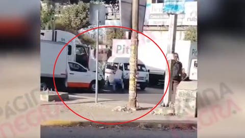 ¡Se arma el pleito! Trailero vs. chofer de transporte público en parque Finsa