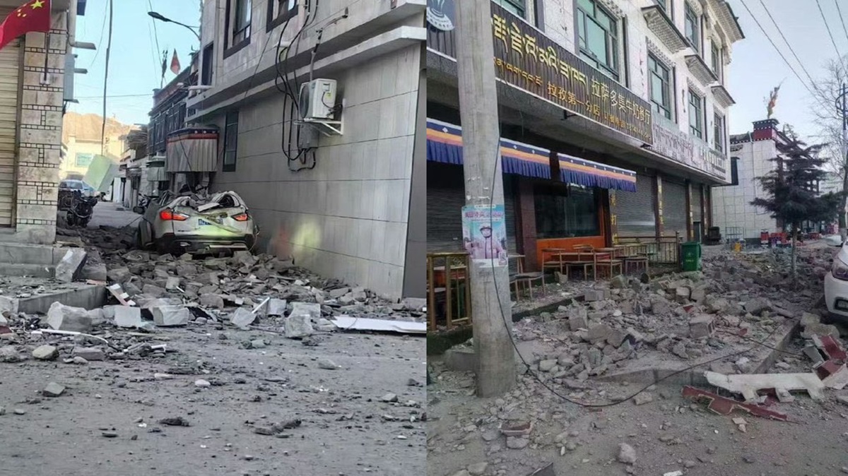 Tragedia en China y El Tíbet: Terremoto de magnitud 6.8 deja 126 muertos y destruye más de 1,000 viviendas cerca del Monte Everest.