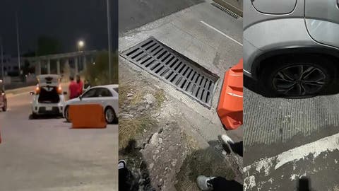 ¡Alerta en la Vía Atlixcáyotl! Una alcantarilla abierta ya destrozó las llantas de un vehículo.