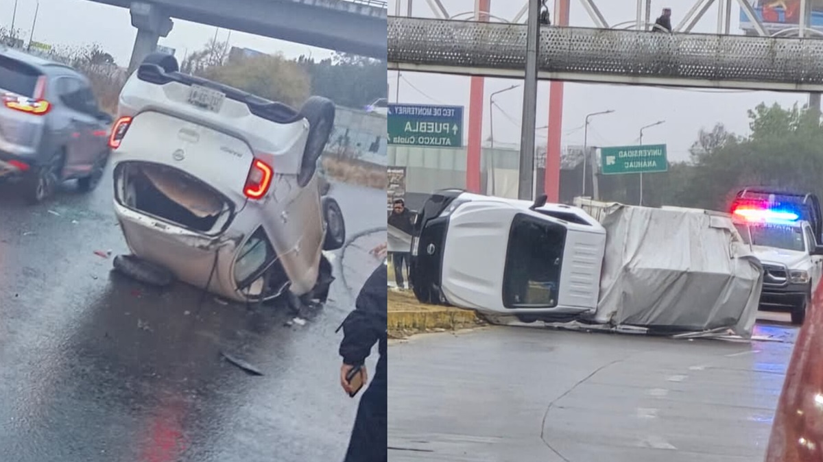 VIDEO ¡Alerta! Lluvia torrencial provoca accidentes y caos vial en Puebla