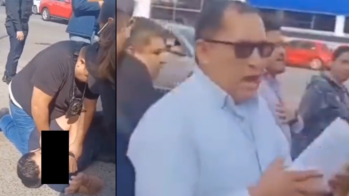 VIDEO: Agentes de la FGE en Puebla confunden a ciudadano, lo golpean y después se disculpan