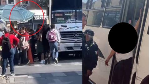 ¡Brutal golpiza en el Centro de Puebla! Ambulantes atacan a chofer tras incidente con sombrillas en la 10 poniente