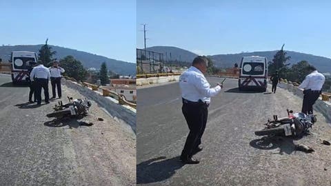 Alerta: Otra vez, un motociclista salió volando del Puente del Periférico altura la Federal a Tehuacán