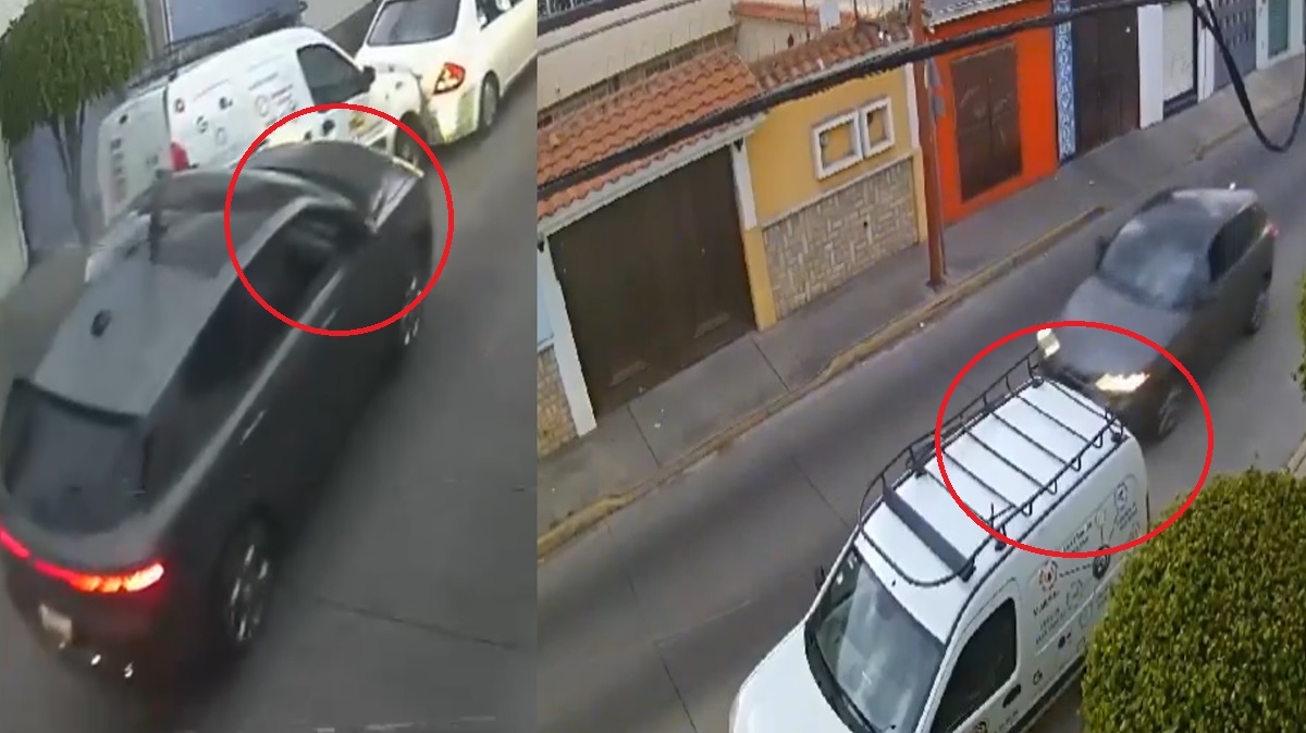 Impactante choque en San Pedro Cholula: camioneta Alfa Romeo huye tras colisión en el Barrio de Jesús Tlatempa
