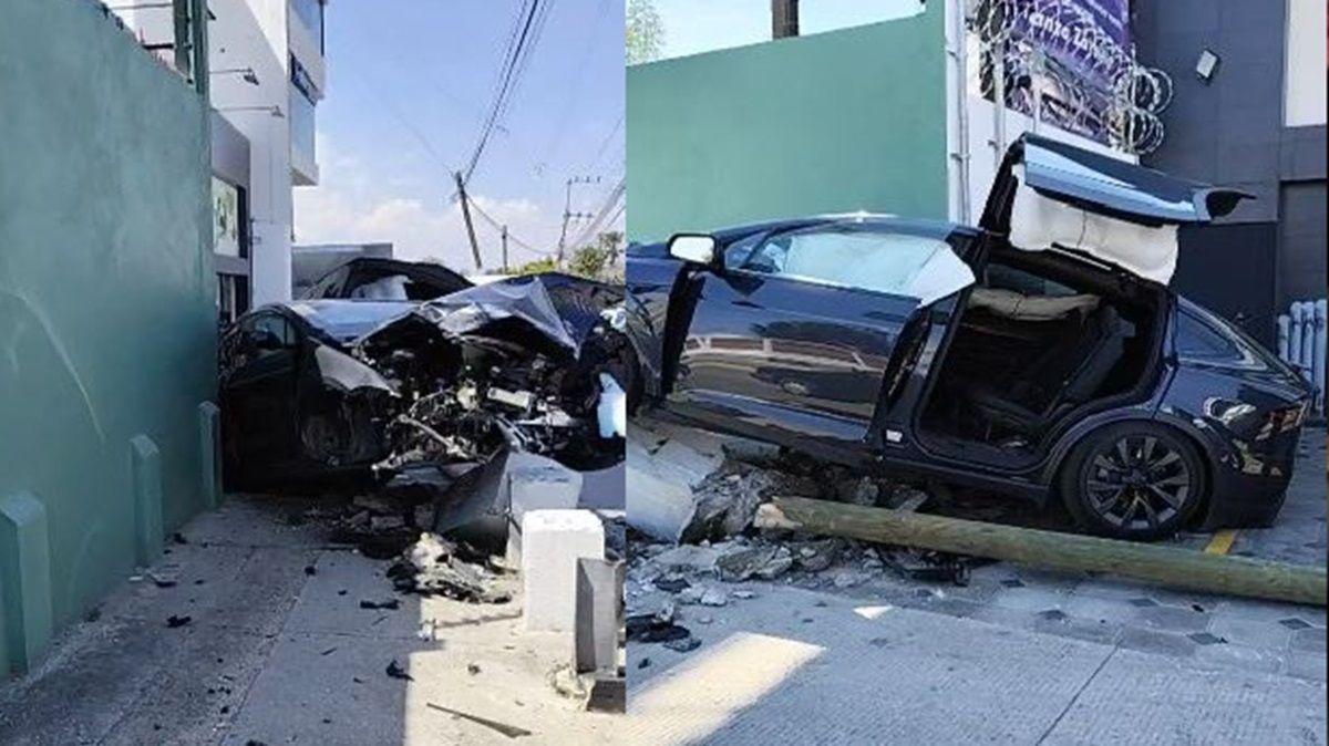 Joven de 25 años que destrozó un Tesla en Zavaleta solo hacía una prueba de manejo