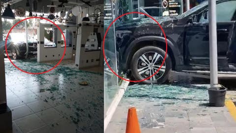 ¡Aparatoso accidente! Camioneta de lujo termina dentro de negocio en Puebla