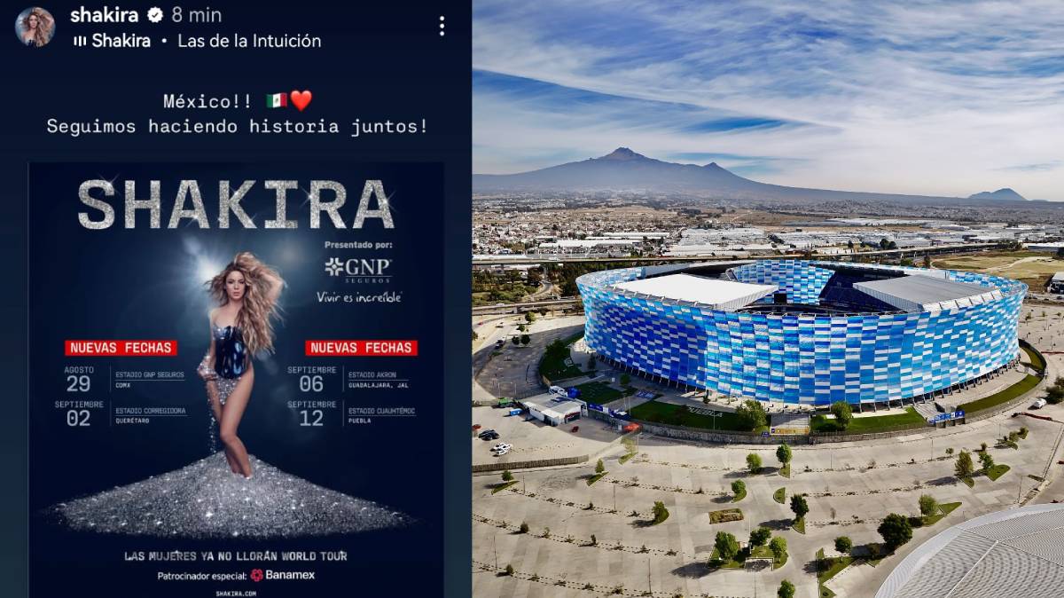 ¡Es oficial! Shakira hará historia en Puebla con su “Las Mujeres Ya No Lloran World Tour”