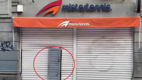 Madrugan ladrones en Puebla: cortinazo a tienda de tenis en el Centro Histórico