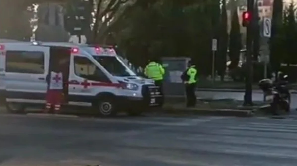 Accidente en Puebla: papás y dos niños caen de motocicleta en el Boulevard 5 de Mayo