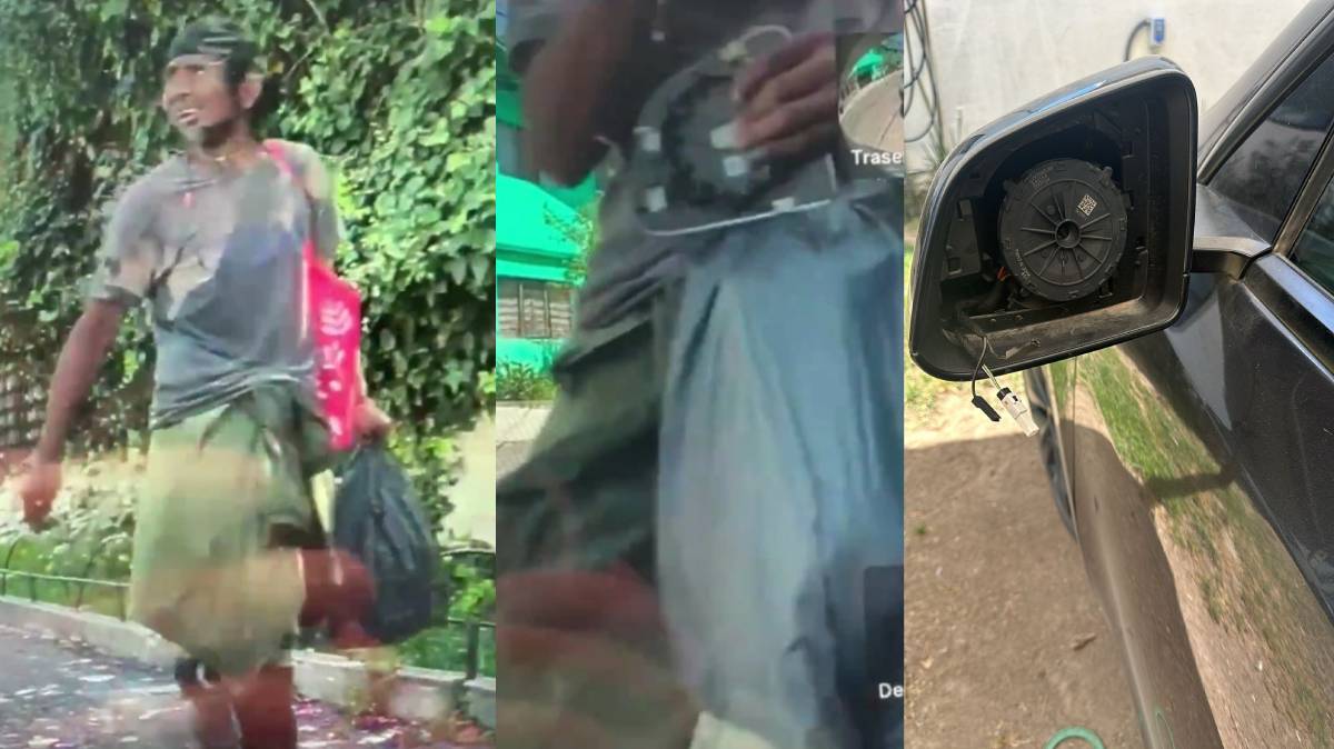 Indignación en Puebla: Hombre en aparente situación de calle roba espejos de auto y desata debate sobre seguridad