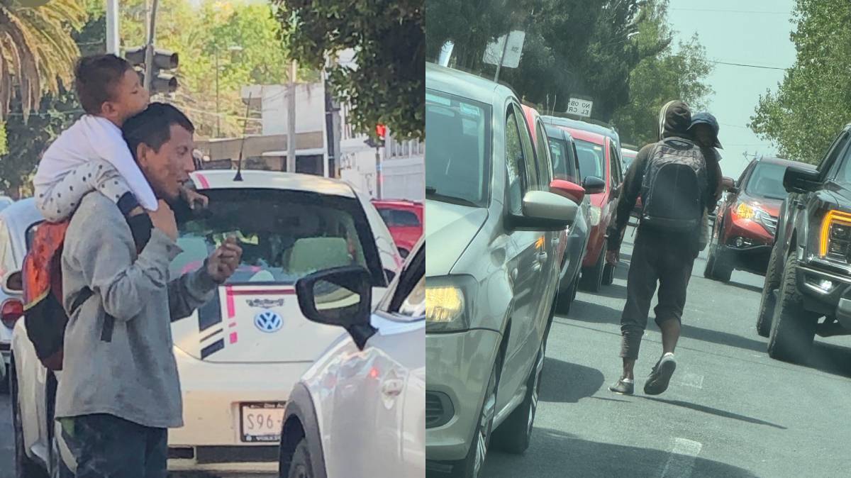 Escándalo en Puebla: Hombre pide limosna con un niño “que no crece” y redes estallan contra la explotación infantil