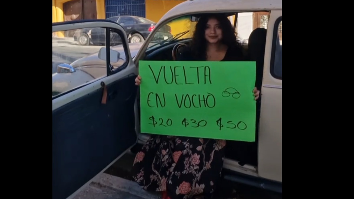 Critican a joven por su “emprendimiento” de dar vueltas en un Vocho; detrás hay una historia de amor y lucha