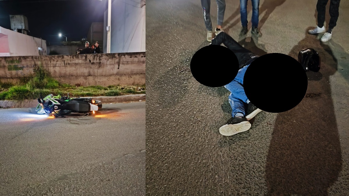 Fuerte FOTO Otra vez balacera en Bosques de San Sebastián; motociclista queda grave afuera de Oxxo en Real Diamante