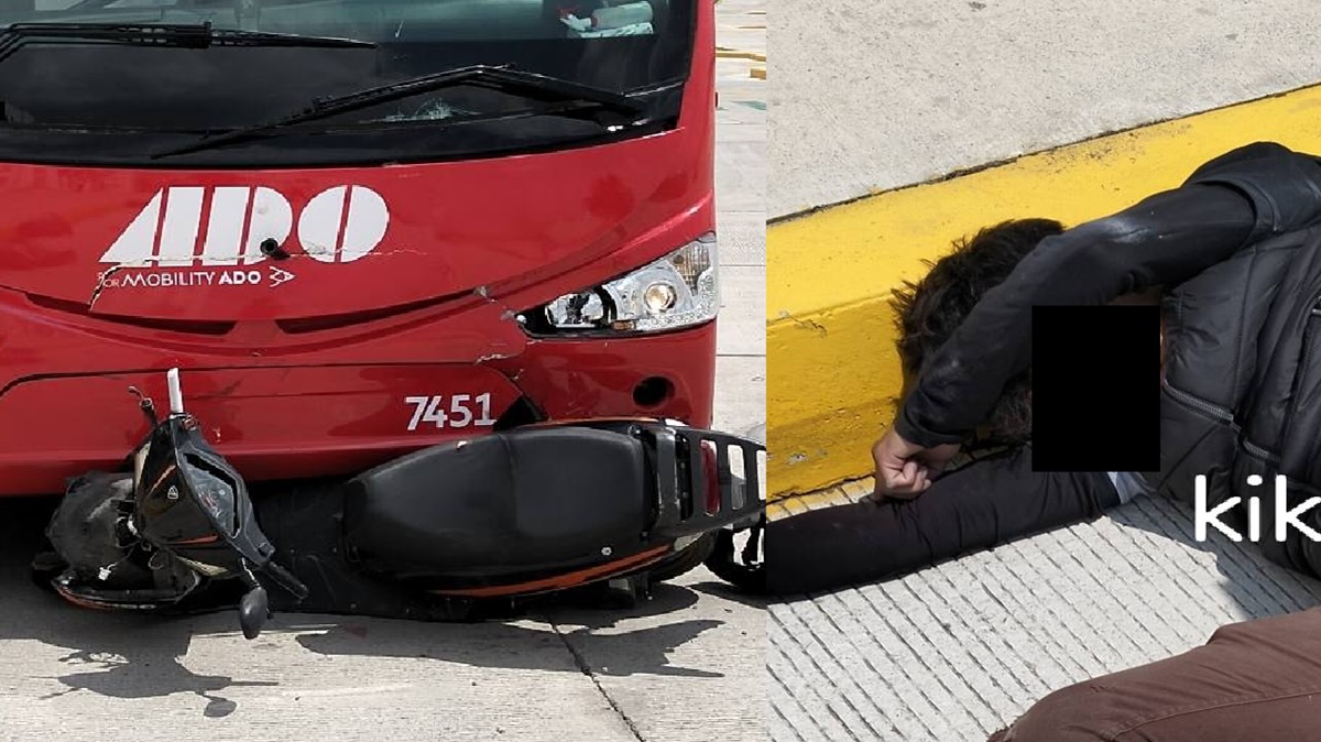 Fatal accidente en Puebla: ADO embiste a pareja en moto, una víctima habría muerto
