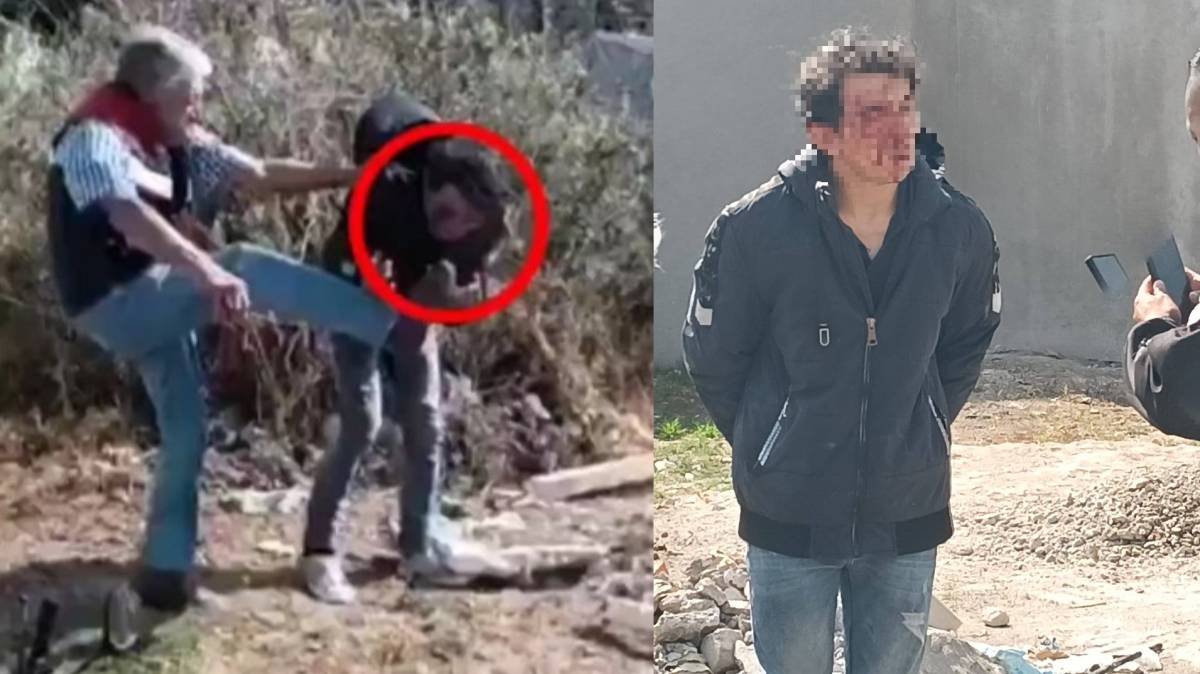 Justicia vecinal en San Martín Texmelucan: ladrón recibe su castigo tras asaltar a un adulto mayor