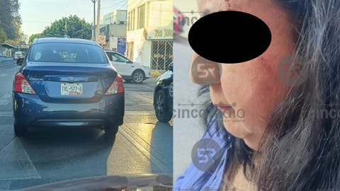 Caos en la 27 Poniente: Mujer agredida brutalmente por conductor de un Nissan tras choque en Bulevar 5 de Mayo