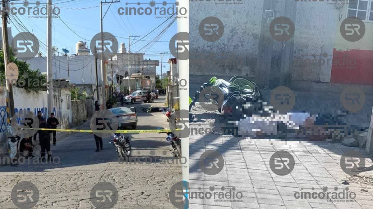 Ejecutan a dos hombres en motocicleta frente a capilla en Puebla: ráfaga mortal en San Matías Tlalancaleca